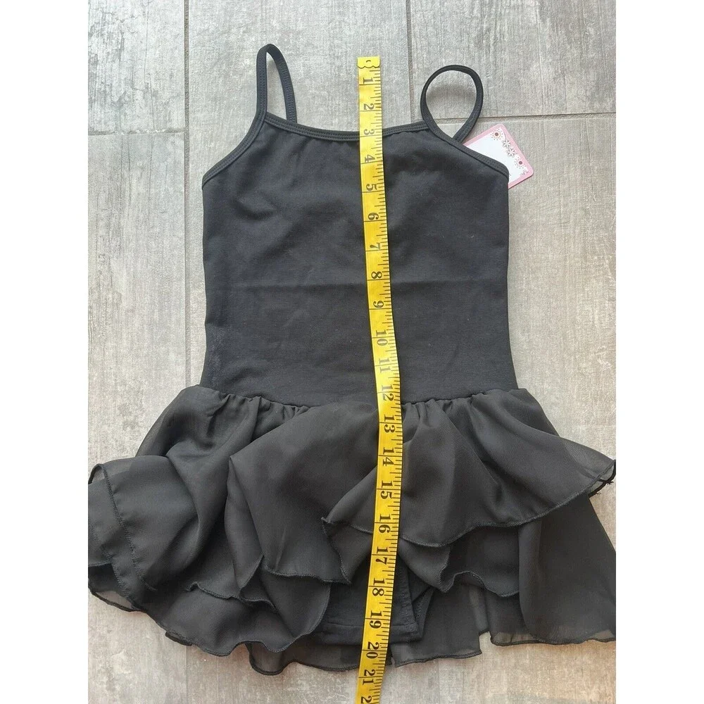 Camisole Ballet Leotard Dance Gymnastics One Piece Outfit Chiffon Tutu Skirt S 6